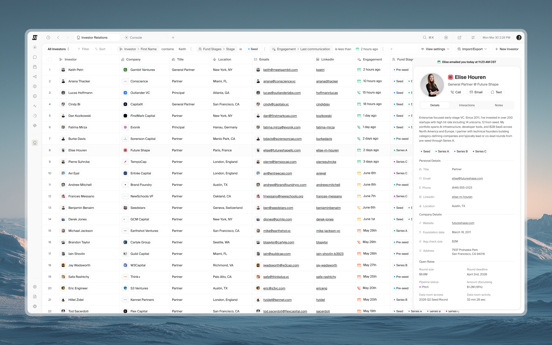 Investor Relations Dashboard